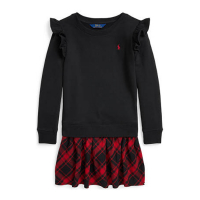 Ralph Lauren 'Plaid' Sweatshirt Kleid für große Mädchen
