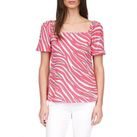 Michael Kors Women's 'Zebra' Short sleeve Top