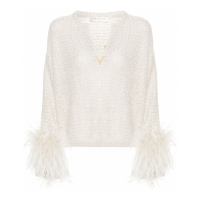 Valentino Women's 'Feather-Cuffs Sequined' Sweater