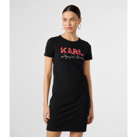 Karl Lagerfeld 'Daisies Logo' T-Shirt-Kleid für Damen