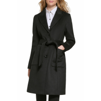 Karl Lagerfeld Paris Women's 'Belted Patch Pocket' Coat