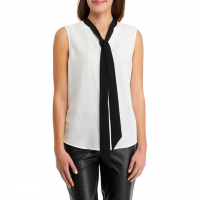 Karl Lagerfeld 'Sleeveless Color Blocked Tie Neck' Bluse für Damen