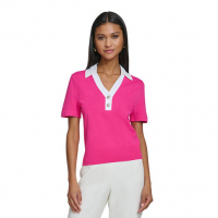 Karl Lagerfeld Women's 'Color Blocked Knit' Polo Shirt
