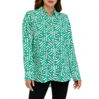 Karl Lagerfeld Women's 'Geo Printed Button Front' Blouse