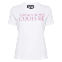 Versace Jeans Couture Women's 'Glittered-Logo' T-Shirt
