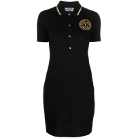 Versace Jeans Couture Women's 'Embroidered-Logo Polo' Mini Dress