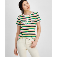 Tommy Hilfiger Women's 'Striped Logo' T-Shirt
