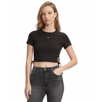 Tommy Jeans Women's 'Drawstring Ribbed' T-Shirt