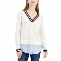 Tommy Hilfiger Pull 'Cable-Knit Layered-Look' pour Femmes