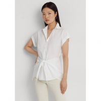Ralph Lauren 'Tie Front Broadcloth' Hemd für Damen