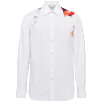 Alexander McQueen Men's 'Obscured Flower Harness-Detail' Shirt