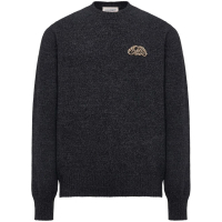 Alexander McQueen Men's 'Seal Logo-Appliqué' Sweater