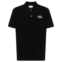 Maison Kitsuné Men's 'Handwriting Logo-Embroidered' Polo Shirt