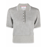 Thom Browne Women's 'Checked Tweed' Polo Shirt