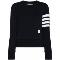 Thom Browne Women's 'Four-Bar Stripe' Crop Sweater
