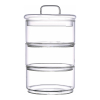 Aulica 3 Surimposed Canister 400Ml In Glass