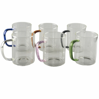 Aulica Set Of 6 Mug Colored Handles 420 Ml