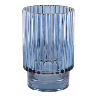 Aulica Dark Blue Vase With Golden Edge H.15Cm