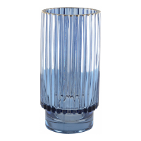 Aulica Dark Blue Vase With Golden Edge H.20Cm