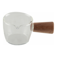 Aulica Mini Glass Casserolette With Wooden Handle 9X5.5X4Cm