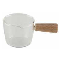 Aulica Mini Glass Casserolette With Wooden Handle 11.5X6.5X5Cm
