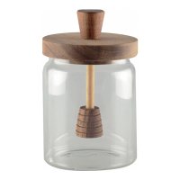 Aulica Glass Honey Jar With Wooden Lid