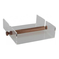 Aulica Towel Holder In Acrylic And Wood