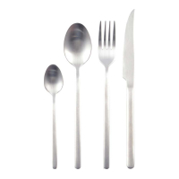 Aulica 24 Pieces Cutlery Set Silver Mat