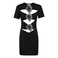 Giuseppe di Morabito Robe T-shirt 'Cut-Out Detail Crystal Embellished' pour Femmes