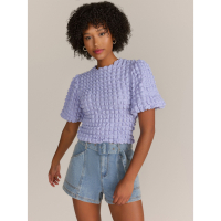 New York & Company Top 'Ina Popcorn Puff Sleeve' pour Femmes