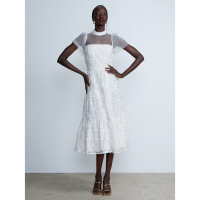 New York & Company '3 D Floral' Kleid mit kurzem Ärmeln für Damen