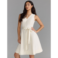 New York & Company Women's 'Sleeveless Stretch Twill Belted' Denim Dress