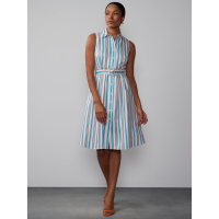 New York & Company Robe Midi 'Collared Stripe Shirt' pour Femmes