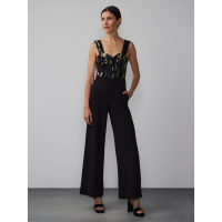 New York & Company Women's 'Embroidered Bustier Side Stripe' Jumpsuit