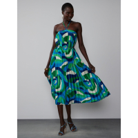 New York & Company Women's 'Halter Pleated Swing' Midi Dress