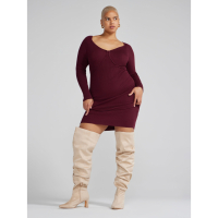 New York & Company 'Hera Thigh High Slouch Wide Calf' Stiefel mit hohen Absätzen für Damen