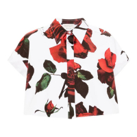 Alexander McQueen Chemise à manches courtes 'Rose' pour Femmes