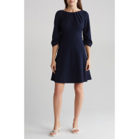Calvin Klein Women's 'Pleated Sleeve' A-line Dress