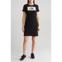 Calvin Klein Women's 'Block Logo Stretch' T-shirt Dress