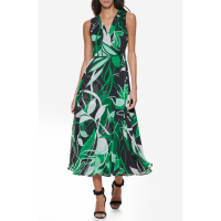Calvin Klein 'Faux Wrap' Midi Kleid für Damen