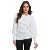 Calvin Klein 'Blouson-Sleeve Striped' Pullover für Damen