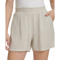 Calvin Klein Jeans Women's 'Smocked-Waist Pull-On' Sweat Shorts