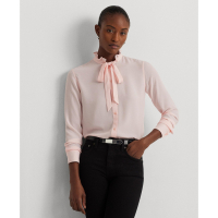 LAUREN Ralph Lauren Women's 'Ruffled Tie-Neck' Long Sleeve Blouse