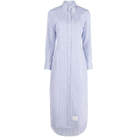 Thom Browne Robe chemise 'Logo-Patch Striped' pour Femmes