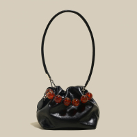 Cilela Women's 'Whimsical Pouch with Beaded Embellishments' Bucket Bag