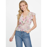 Guess 'Eco Dawn Floral' Kurzärmelige Bluse für Damen