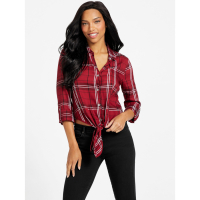 Guess Women's 'Mercy Plaid' Long Sleeve Blouse