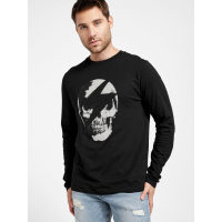 Guess 'Eco Grant Skull Bolt' Langärmeliges T-Shirt für Herren
