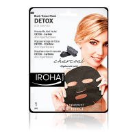 Iroha 'Detox Charcoal Black' Gesichtsmaske aus Gewebe