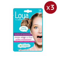Loua 'Ultra-Hydratant' Gesichtsmaske aus Gewebe - 3 Pack
